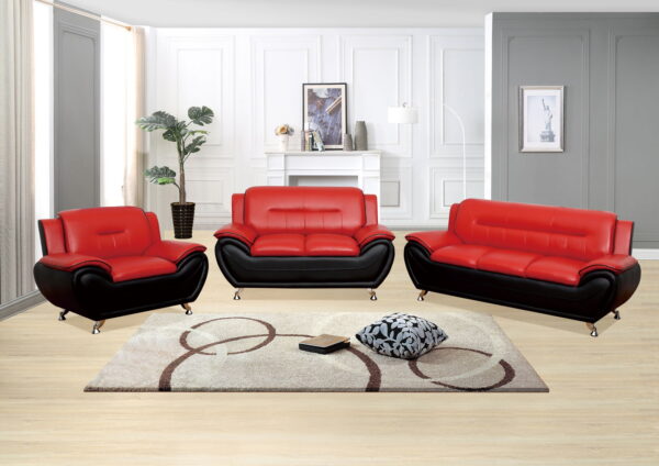 Generation Trade 3Pcs White / Black Metro Living Room Set