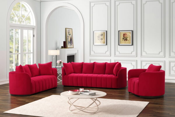 Generation Trade Black 3Pcs Vogue Living Room Set - Image 2