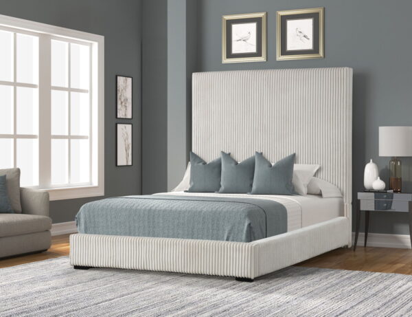 Generation Sally "Cream Queen" Platform Corded Velvet Upholstery Bed